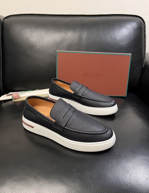 Loro Piana LP Premium Cow Leather Loafers Comfortable Sole