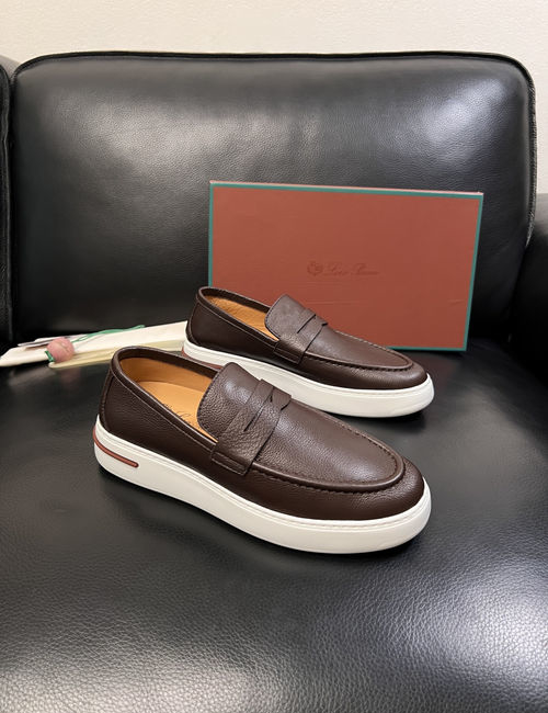 Loro Piana LP Premium Cow Leather Loafers Comfortable Sole