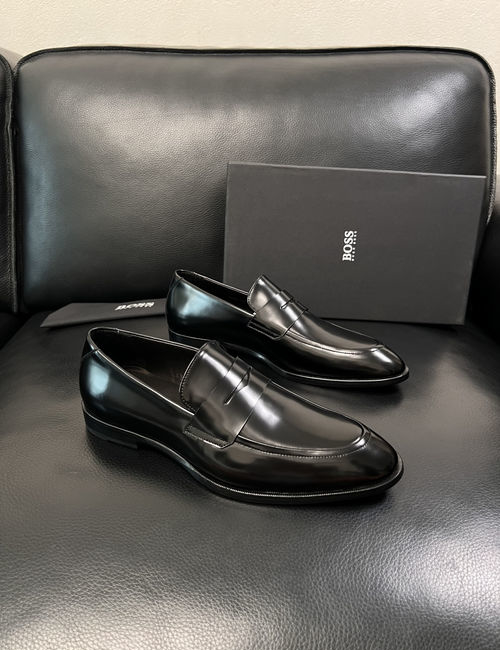 Hugo Boss Stitched Leather Formal Dress Shoes