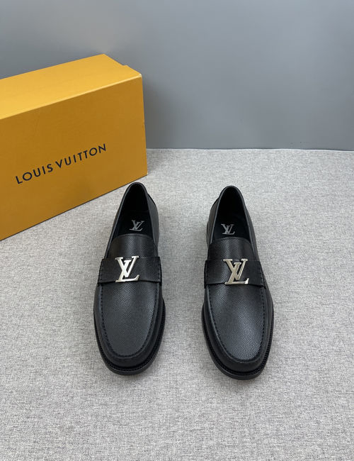 Louis Vuitton LV Major Handmade Loafers Leather Non-slip Sole