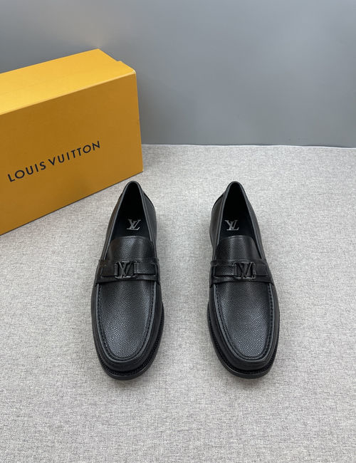 Louis Vuitton LV Major Handmade Loafers Leather Non-slip Sole