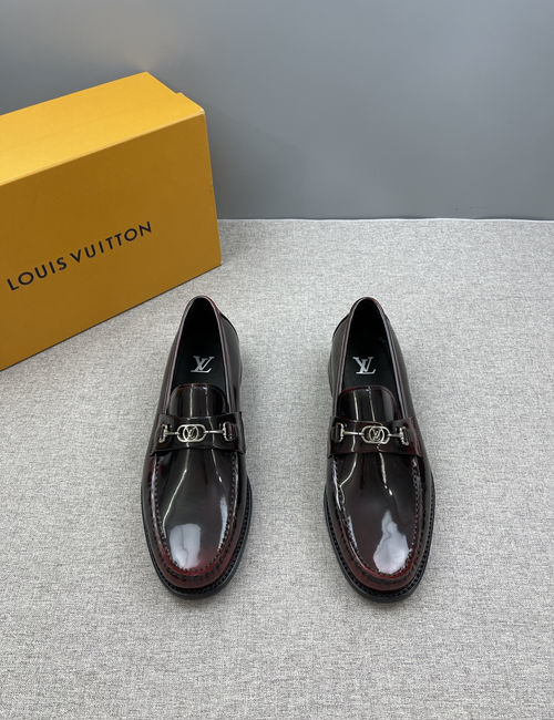 Louis Vuitton LV Major Damier Loafers Dual Tone Metal Buckle