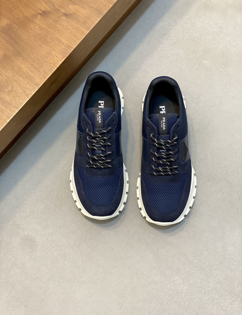 Prada Montecarlo Re-Edition Suede Mesh Sneakers