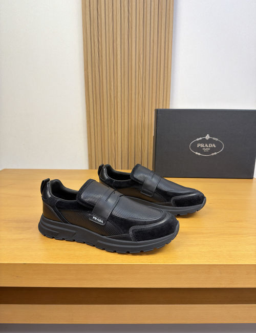 Prada Premium Leather Casual Sneakers