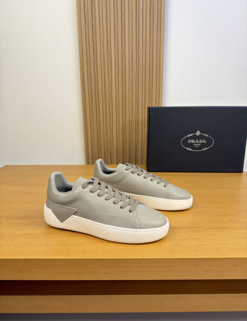 Prada Full Grain Leather Casual Sneakers