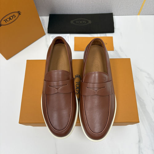 Tods Raffia OTV Suede Leather Loafers