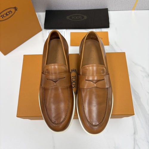 Tods Raffia OTV Suede Leather Loafers