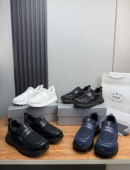 Prada Collapse Slip-on Sneakers With Leather Upper