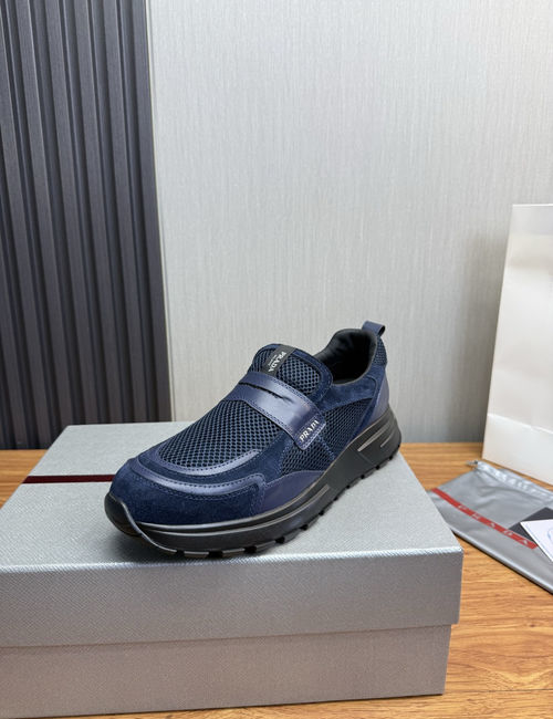 Prada Collapse Slip-on Sneakers With Leather Upper