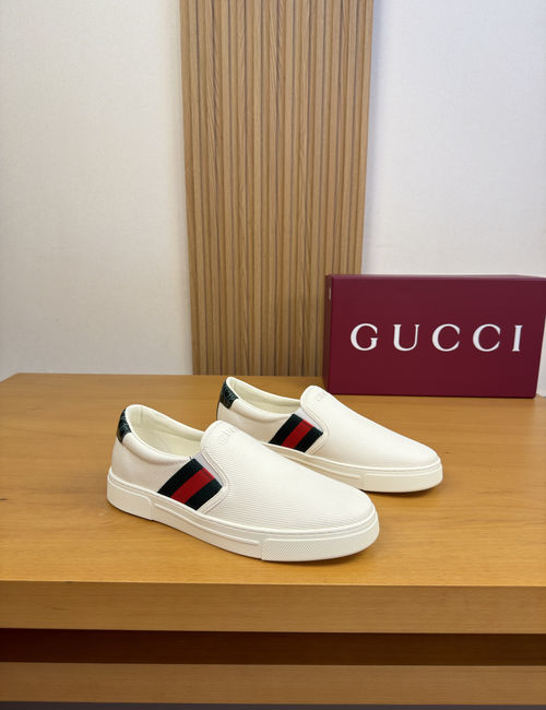 Gucci Casual Sports Sneakers With Premium Leather Upper