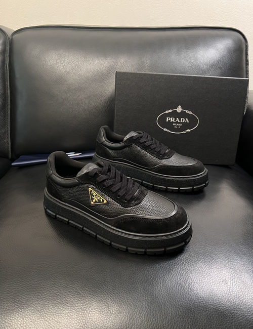 Prada Premium Leather Comfort Sneakers