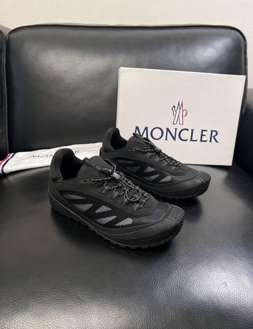 Moncler Premium Leather Stitching Comfort Sneakers