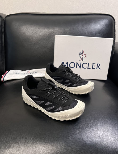 Moncler Premium Leather Stitching Comfort Sneakers