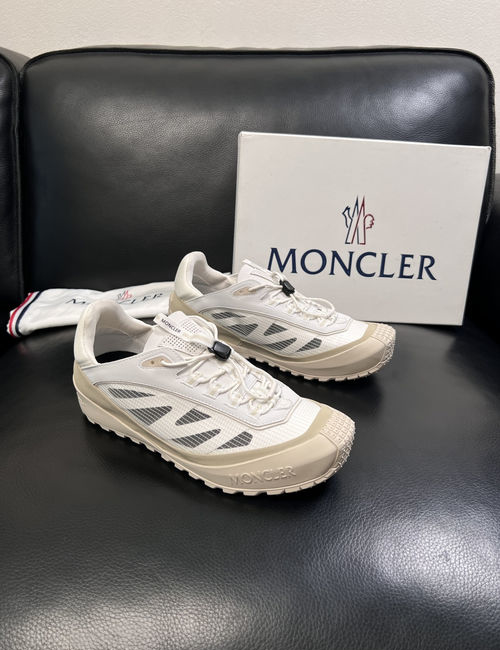 Moncler Premium Leather Stitching Comfort Sneakers
