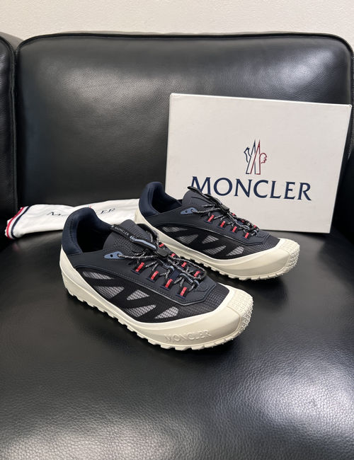 Moncler Premium Leather Stitching Comfort Sneakers