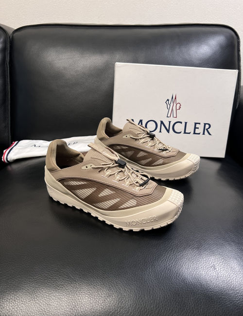 Moncler Premium Leather Stitching Comfort Sneakers