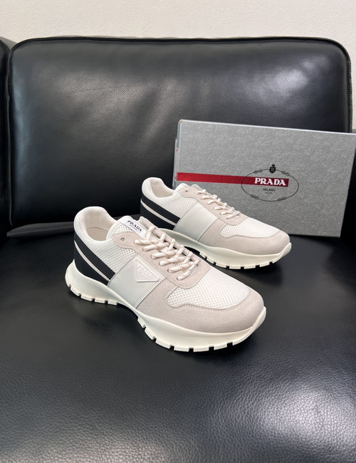 Prada Premium Leather Casual Comfort Sneakers
