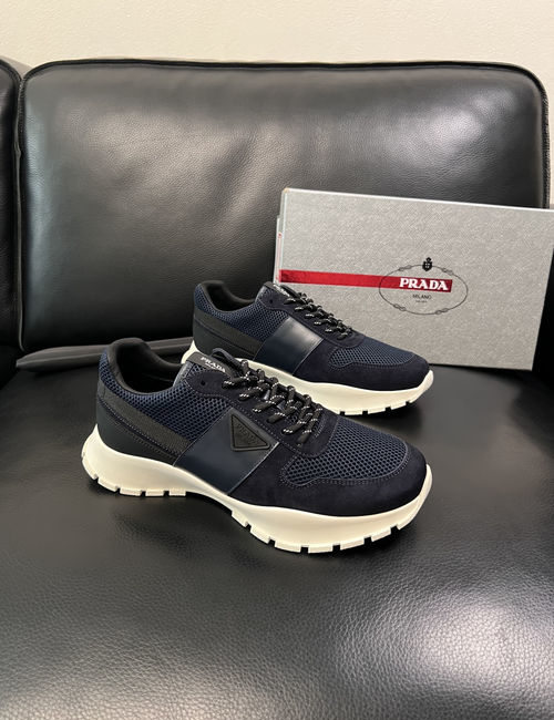 Prada Premium Leather Casual Comfort Sneakers
