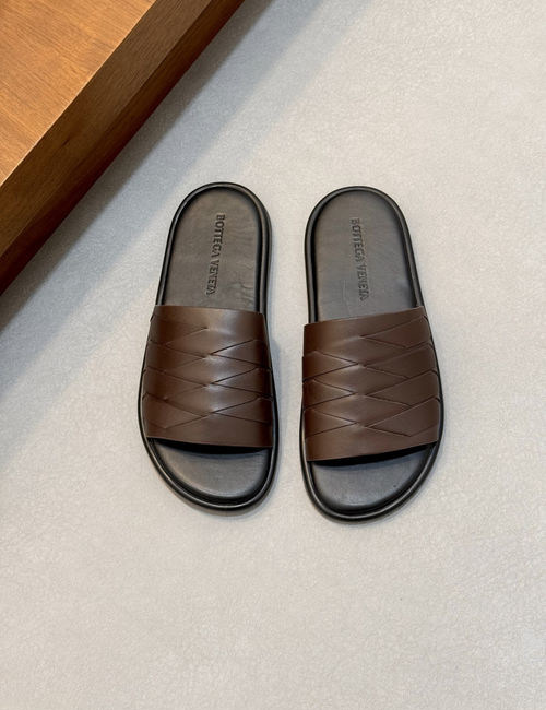 Bottega Veneta BV Calfskin Slippers With High Elastic Foam