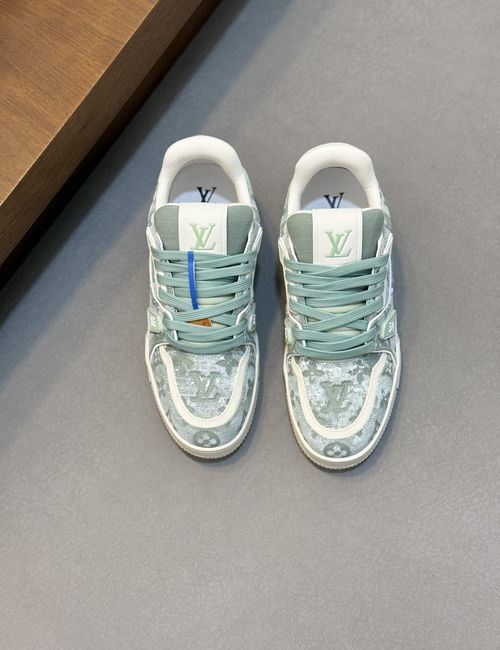 Louis Vuitton LV Trainer Suede Leather Sneakers