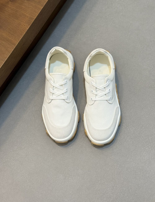 Hermes Multi Material Splicing Casual Sneakers