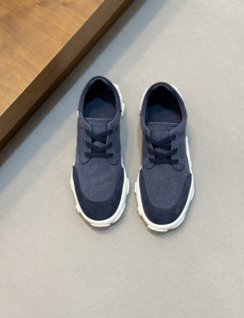 Hermes Multi Material Splicing Casual Sneakers