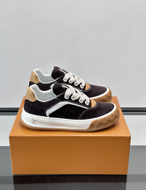 Louis Vuitton LV Tilted Lace-up Low-top Casual Sneakers