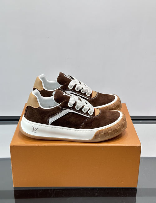 Louis Vuitton LV Tilted Lace-up Low-top Casual Sneakers