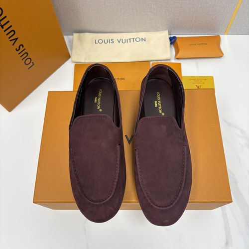 Louis Vuitton LV Suede Loafers Casual Non-slip Comfortable Shoes
