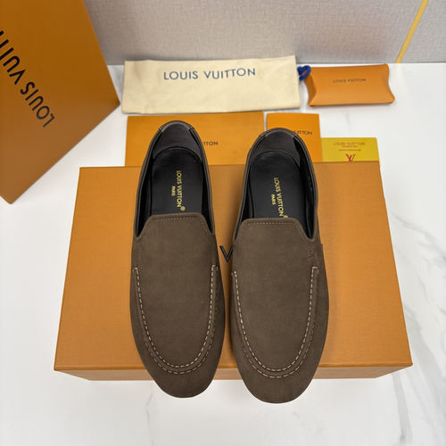 Louis Vuitton LV Suede Loafers Casual Non-slip Comfortable Shoes