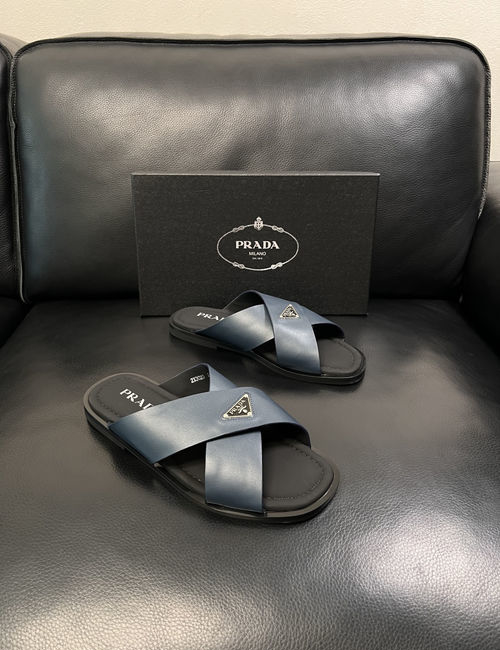 Prada Slides Premium Cowhide Upper Soft Insole Comfortable