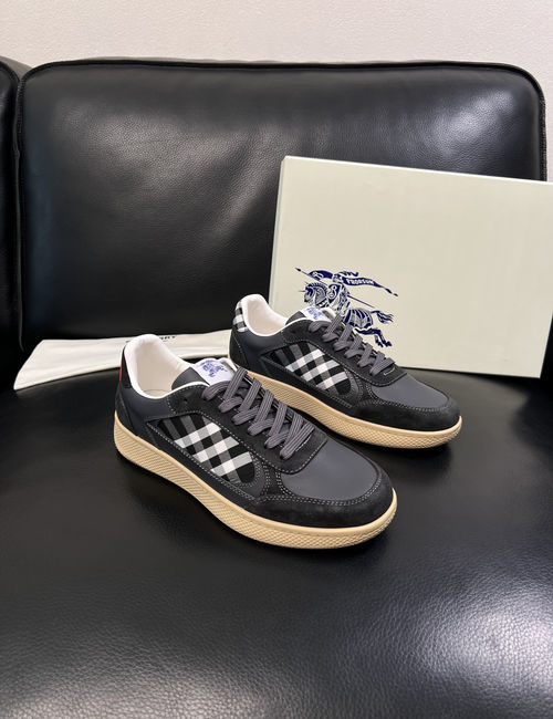 Burberry Premium Stitched Sneakers With Cowhide Upper