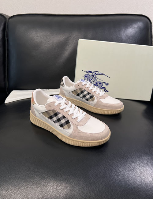 Burberry Premium Stitched Sneakers With Cowhide Upper