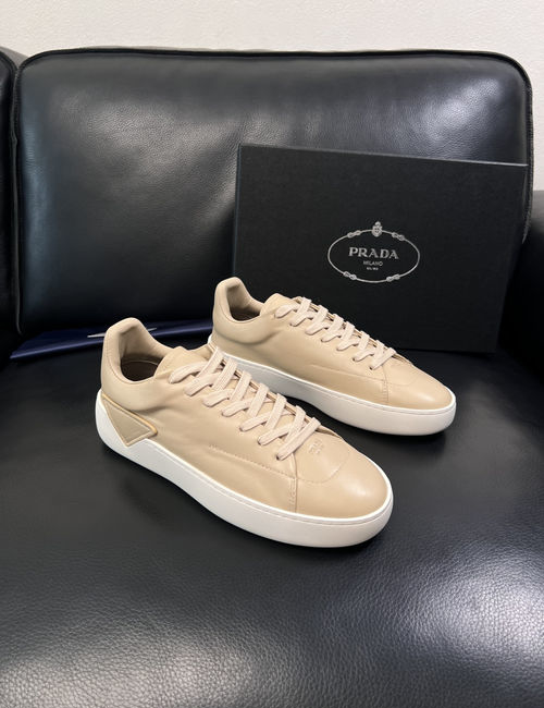 Prada Cowhide And Fabric Casual Sneakers