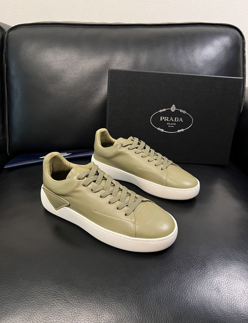 Prada Cowhide And Fabric Casual Sneakers