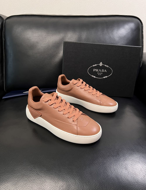 Prada Cowhide And Fabric Casual Sneakers