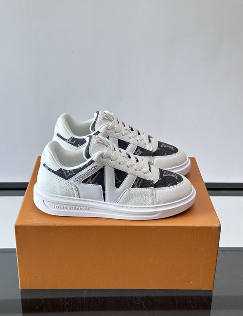 Louis Vuitton LV Leather Casual Sneakers With Rubber Outsole