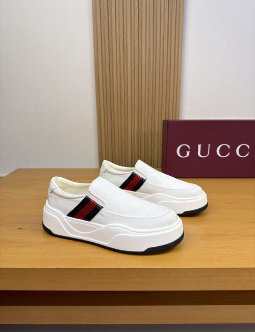Gucci Casual Sneakers With Premium Leather Upper