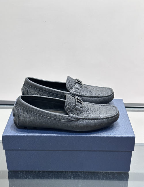 Christian Dior CD Loafer Driving Shoes With Metal Logo