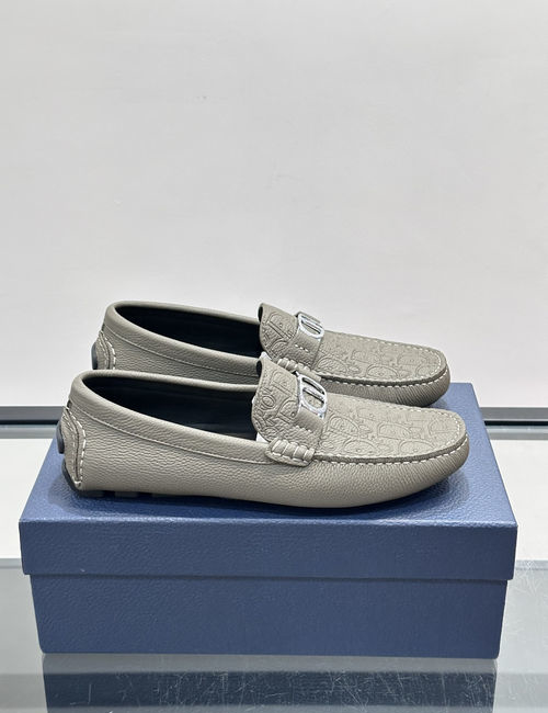 Christian Dior CD Loafer Driving Shoes With Metal Logo