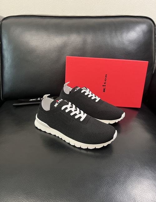 Kiton Premium Knit Leather Casual Sneakers