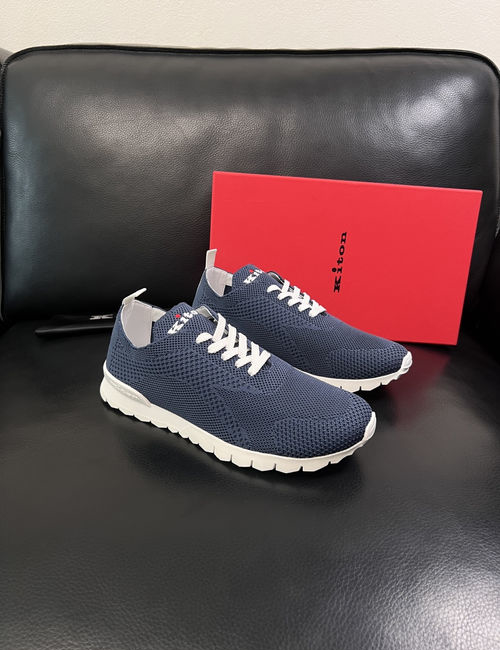 Kiton Premium Knit Leather Casual Sneakers