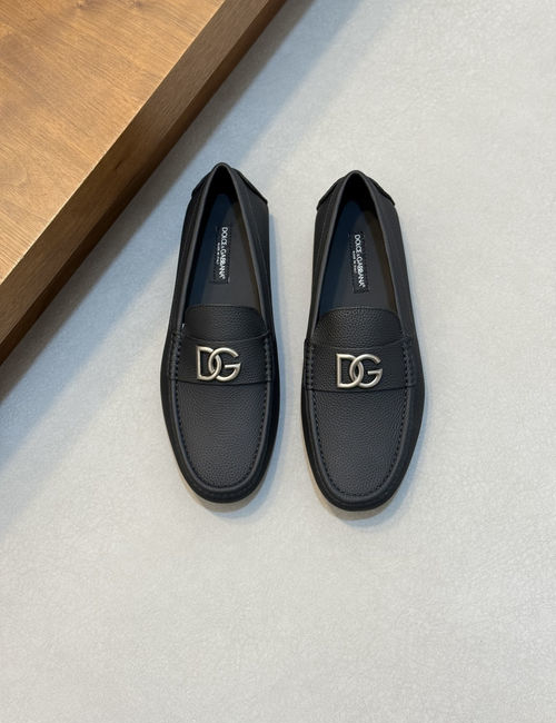 Dolce & Gabbana DG Cowhide Leather Business Loafers