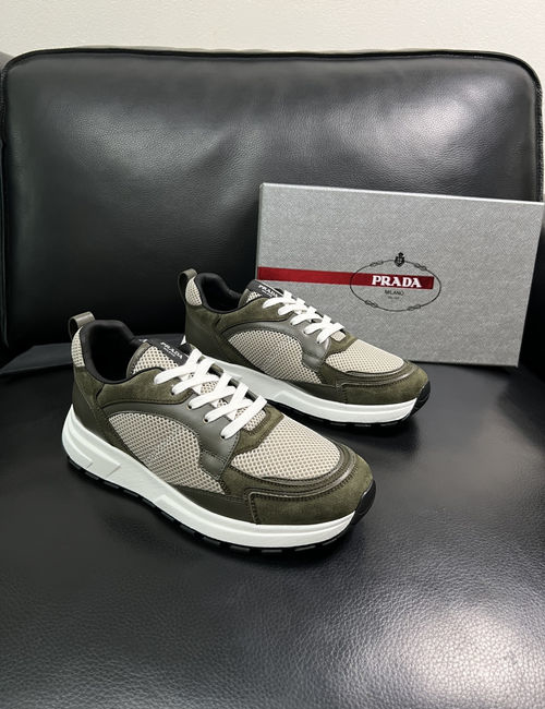 Prada Premium Leather Casual Comfort Sneakers