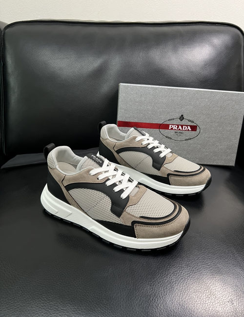 Prada Premium Leather Casual Comfort Sneakers