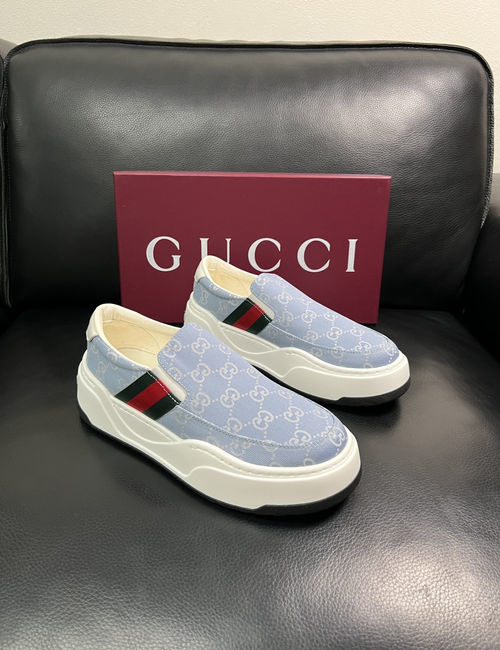 Gucci Premium Cowhide Leather Casual Loafers