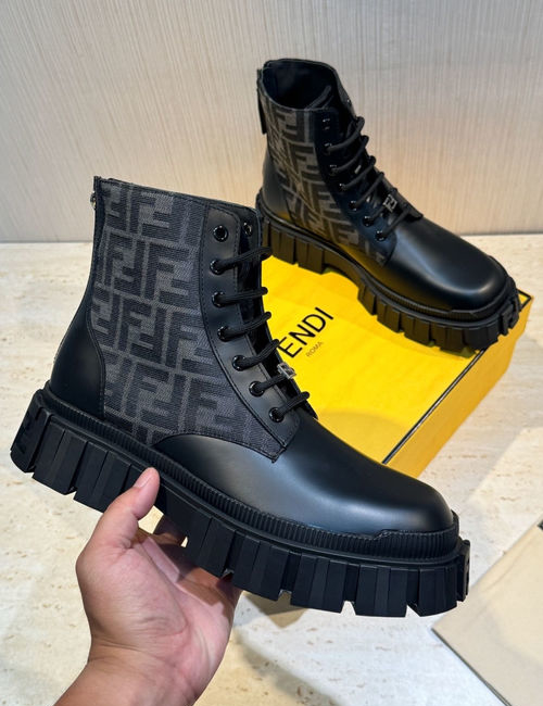 Fendi Force Lace-up Shoes With FF Embossing