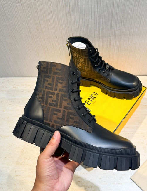 Fendi Force Lace-up Shoes With FF Embossing