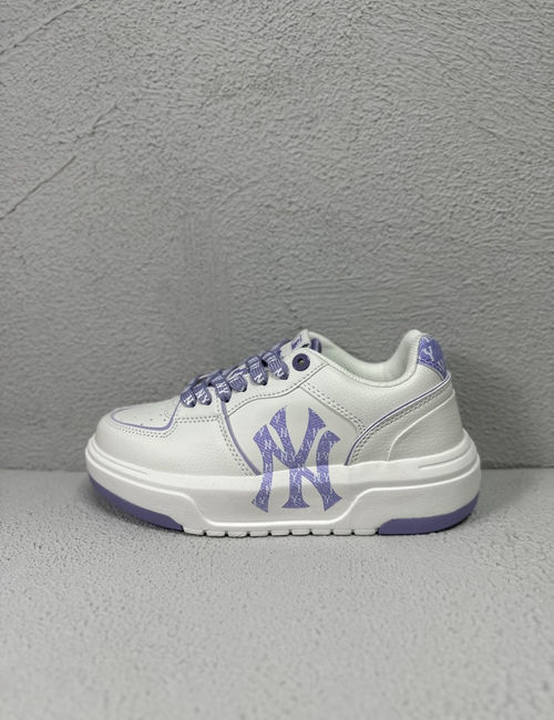 MLB NY Yankees Denim White-purple Mid-top Sneakers