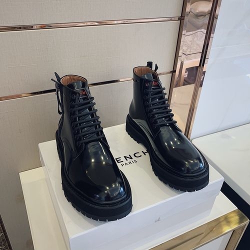 Givenchy High Top Leather Shoes With Cowhide